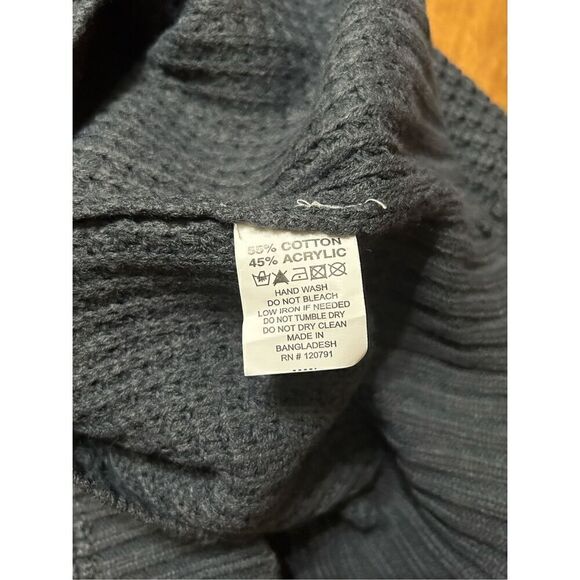 NEW MEN'S TRUE ROCK XXL NAVY LONG SLEEVE BUTTON CARDIGAN - Picture 5 of 7